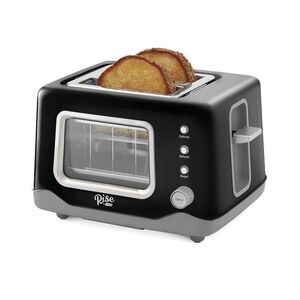 Rise By Dash 2-Slice Clear View Toaster, Black